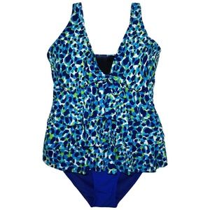 NWT S Fit Plus Size Tankini Bikini Swimsuit 16-24